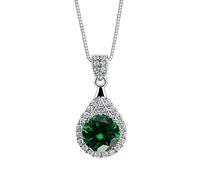 KUATBVL Décorations Accessoires Collier Moissanite pour femmes 1CT COUPE R ROUND Collier Diamond pour femmes Moisanite Pendant Girl