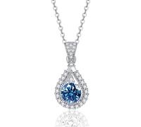 KUATBVL Décorations Accessoires Collier Moissanite pour femmes 1CT COUPE R ROUND Collier Diamond pour femmes Moisanite Pendant Girl