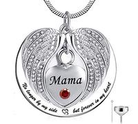 KUATBVL Pendentif urne funéraire en acier inoxydable avec inscription « No Longer by My Side but Forever in My Heart »