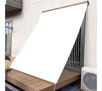 KUAW Auvent Solaire Rectangulaire 1.7x3.2M pour Balcons Meubles De Jardin Couverture de confidentialité Écran Jardin Protection Solaire D'extérieur, Blanc