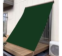KUAW Auvent Solaire Rectangulaire 1x3.6M pour Jardin Terrasse Pergola Toile Ombrage Une Protection des Rayons UV Résistant Aux Intempéries, Vert Foncé