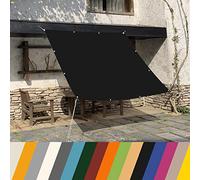 KUAW Confidentialité Écran Jardin 1x5M pour L'extérieur Le Jardin La Cour UV Résistant Pare-Vue Brise avec Corde Libre, Noir