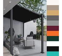 KUAW Confidentialité Écran Jardin 2.5x2.5M pour L'extérieur Le Jardin La Cour UV Résistant Pare-Vue Brise Protection Contre Le Vent Et Le Soleil, Noir