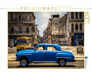 Kuba Nostalgie : Oldtimer am Malecon, Havanna 1000 pièces Puzzle Paysage