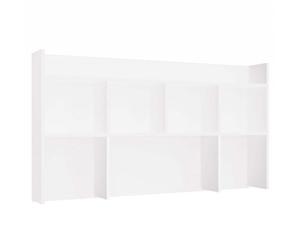 KUBA - Rangement surélevé de bureau 130 cm - étagères pour bureaux - Blanc