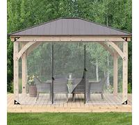 KUBAOS Bâche Transparent Extérieur, Rideaux de Pergola avec Fermeture Éclair Imperméable Panneaux Latéraux pour Jardin, Balcon, Personnalisables (Color : Clear, Size : 5.5x2.5m/18x8.2ft)