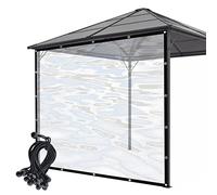 KUBAOS Rideau Extérieur Transparent Bâche de Pergola Imperméable PE Bâche en Plastique pour Terrasse, Extérieur, Résistance aux Intempéries, Personnalisable (Color : Clear, Size : 2.5x2.5m/8.2x8.2ft)