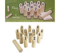 Kubb Game 15pcs - Quille Bois Numero Jeux Nordique - Jeux Jouet Enfant - 932