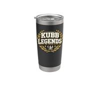 Kubb Legends Cadeau drôle de joueur de jeu d'échecs Viking Gobelet isotherme en acier inoxydable double paroi
