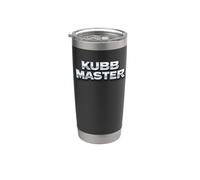 Kubb Master Cadeau drôle de joueur de jeu d'échecs Viking Gobelet isotherme en acier inoxydable double paroi