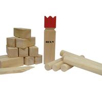 BEX Kubb Viking Original King Rouge Bois en Caoutchouc Ivoire G