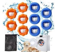 KUBDPQOR Boule Anti Poils Machine à Laver Réutilisable - Attrape poil efficace pour vos vêtements dans la machine à laver, Éliminateur de poils d'animaux réutilisable, Ramasse Poils Animaux Machine