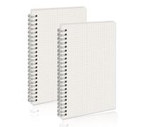 KUBDPQOR Carnet de Notes, 2 Pièces Cahier Spirale, Carnet A5 5.82'' x 8.18'', Cahier 160 Pages, Carnet Spirale A5 Parfait pour le Dessin, les Exercices de Mathématiques et les Esquisses d'Architecture