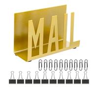 KUBDPQOR Corbeille à Courrier Élégante avec Ouvre-Lettre - Organiseur de Bureaux pratique, Porte-Courrier, Range Document - Trieur de Courrier, Équipement d'organisation de Maison