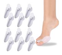 KUBDPQOR Ecarteur Orteil, Set de 12 Correcteurs Hallux Valgus, Redresseur Orteil, Separateur Orteil, Protege Orteil Silicone pour Traitement Cors aux Pieds et Epitact Hallux Valgus, Taille Universelle