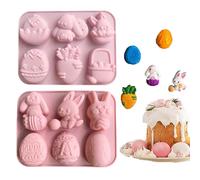 KUBDPQOR moule tablette chocolat, 2 pièces moule a barquette, moule silicone gateau, moule a gateau paques en silicone pour chocolat de Noël, muffins, bonbons, cupcakes, fondant