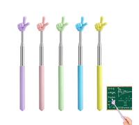 KUBDPQOR pointeur Extensible pour Enseignant 5 pièces Couleurs Assorties - Baguette de présentation rétractable 20 à 68 cm pour Salle de ormation, Lecture, Vert Violet Bleu Rose Jaune