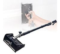 kubeier 8 "10" 12" Boîte de Finition Plate à cloisons sèches, Outil Professionnel pour cloisons sèches avec Manche de 106-165 cm, Boîte Plate de Mastic en Alliage d'aluminium 120 ° réglable,32cm/12in