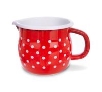 Kubek emaliowany - Orion - TECKA - Rouge à pois - 800 ml - Compatible lave-vaisselle