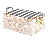 Kuber Industries Boîte de rangement pour vêtements | Organisateur de garde-robe pliable pour chemises, pantalons, robes | Organiseur rectangulaire pour jouets, livres avec poignée | Imprimé Gola