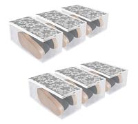 Kuber Industries Couvre-chaussures | Sac de rangement étanche | Sac de rangement de chaussures de voyage | Fenêtre latérale visible | Sac de protection de chaussures | Fleur matelassée | Lot de 6 |