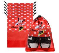 Kuber Industries Disney Minnie Lot de 6 couvre-chaussures | Sacs de rangement de chaussures de voyage | Sac de rangement en polyester | Couvre-chaussures avec cordon de serrage | Organiseur de