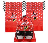 Kuber Industries Disney Minnie Lot de 6 couvre-chaussures | Sacs de rangement de chaussures de voyage | Sac de rangement en polyester | Couvre-chaussures avec cordon de serrage | Organiseur de