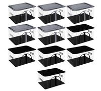 Kuber Industries Lot de 10 sacs de rangement | Sac de rangement en PVC transparent | Sac multi-usage pour vêtements et jouets | Sac d'armoire avec poignée | Sac de rangement sous le lit | Khadi U Zip