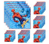 Kuber Industries Lot de 24 mouchoirs | Marvel Spiderman! | Mouchoirs en coton pour garçons et filles | Ensemble de qualité supérieure | Bleu