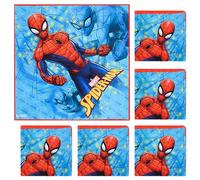 Kuber Industries Lot de 6 mouchoirs | Marvel Spiderman ! | Mouchoirs en coton pour garçons et filles | Mouchoirs de qualité supérieure | Rumal pour garçons et filles | Mouchoirs à offrir | Bleu
