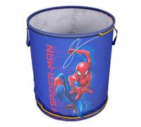 Kuber Industries Panier à linge | Panier à linge rond non tissé | Panier de rangement pour vêtements | Sac à linge pliable avec poignée | Panier de rangement pour jouets | Marvel Spiderman | 45 litres