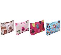 Kuber Industries Rexine CTKTC025767 Lot de 4 trousses de toilette de voyage multifonctions Multicolore