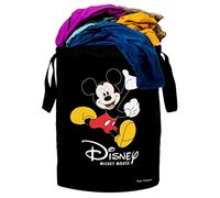 KuberIndustries Sac à Linge en Toile imperméable imprimé Disney, Rangement pour Jouets, Organisateur de Panier à Linge 45 L (Noir) - CTKTC045413