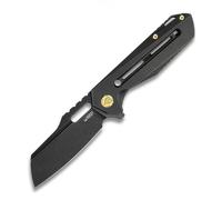 KUBEY Atlas Frame Lock Couteau Tactique Flipper Manche en Titane Noir KB290B