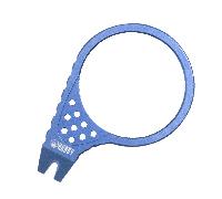 KUBEY Barrette Pry avec Anneau pour Doigt en Titane Bleu Pary Par KU410B