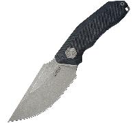 KUBEY Basilisk Lame Fixe Stonewashed 14C28N G10 Noir Étui Kydex avec Fixation Tek-Lok KU381A
