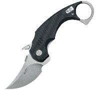 Kubey Jaw Pikal Karambit Couteau Pliant Manche Noir G-10 Lame Beadblast 14C28N de 2,52" KU440A