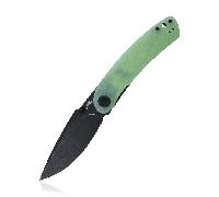 KUBEY Momentum Sherif Manganas Design Liner Lock Front Flipper Couteau Pliant Manche Jade G10 KU344C