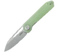 KUBEY Royal Stonewashed 14C28N Lame Jade G10 Linelock KU321R