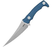 KUBEY Sicarii Beadblast 14C28N Blade Blue Micarta KU477C