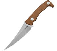 KUBEY Sicarii Beadblast 14C28N Blade Brown Micarta