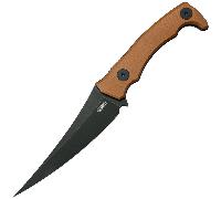 KUBEY Sicarii Blackwash 14C28N Blade Brown Micarta KU477F