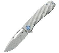 KUBEY Supercell Stonewashed 14C28N Lame Gris Titane Linerlock KU353A
