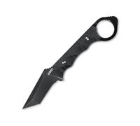 KUBEY WOLF E-CQC Couteau à Lame Fixe Manche Noir G10 avec Étui Kydex KU320B