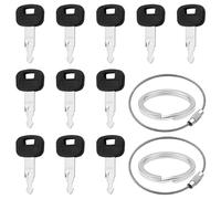 Kubota Lot de 12 clés d'allumage 459A compatibles avec chargeurs sur rail SVL75 SVL90 SVL95, clés de rechange d'équipement Kubota pour SVL75-2, SVL75C, SVL90-2C, SVL95-2S, SVL95-2SC et plus encore