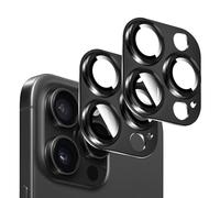 Kucheed 2 Pièces Protecteur D'objectif D'appareil Photo pour iPhone 11 Pro/iPhone 11 Pro Max, Aluminium Métallique Monobloc avec Décoration de Texture 3D, Protection Complète de la Caméra Arrière