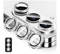 Kucheed Protecteur D'objectif D'appareil Photo à Paillettes pour Samsung Galaxy Z Fold 6, Couvercle de Caméra en Verre Trempé Anneaux Métalliques Individuels à Alignement Automatique