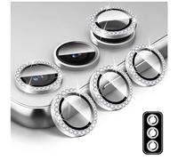 Kucheed Protecteur D'objectif D'appareil Photo Diamant pour Samsung Galaxy A35/A55, 9H Protecteur de Couvercle de Caméra en Verre Trempé, Anneau Métallique en Aluminium Individuel Bling