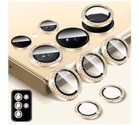 Kucheed Protecteur D'objectif D'appareil Photo Diamant pour Samsung Galaxy S24 Ultra, Protecteur de Couvercle de Caméra en Verre Trempé, Anneau Métallique en Aluminium Individuel Bling