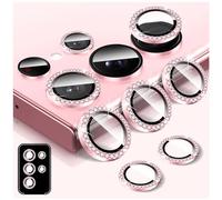 Kucheed Protecteur D'objectif D'appareil Photo Diamant pour Samsung Galaxy S25 Ultra, Protecteur de Couvercle de Caméra en Verre Trempé, Anneau Métallique en Aluminium Individuel Bling